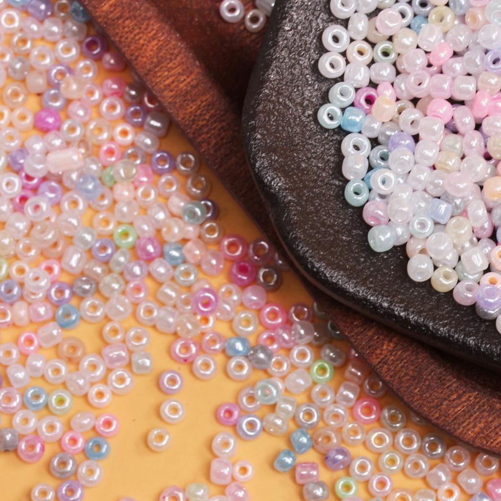 450 g/Packung lose Glasperlen für die Schmuckherstellung, 2/3/4 mm, DIY-Zubehör, modische Creme-Serie, Halskette, Armband, Handarbeit, Schlüsselanhänger