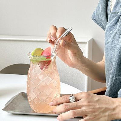 480Ml Pineapple Shaped Cocktail Glasses Creative Drinking Cup Transparent Water Glass Red Wine Glass Cup For Home Bar Party