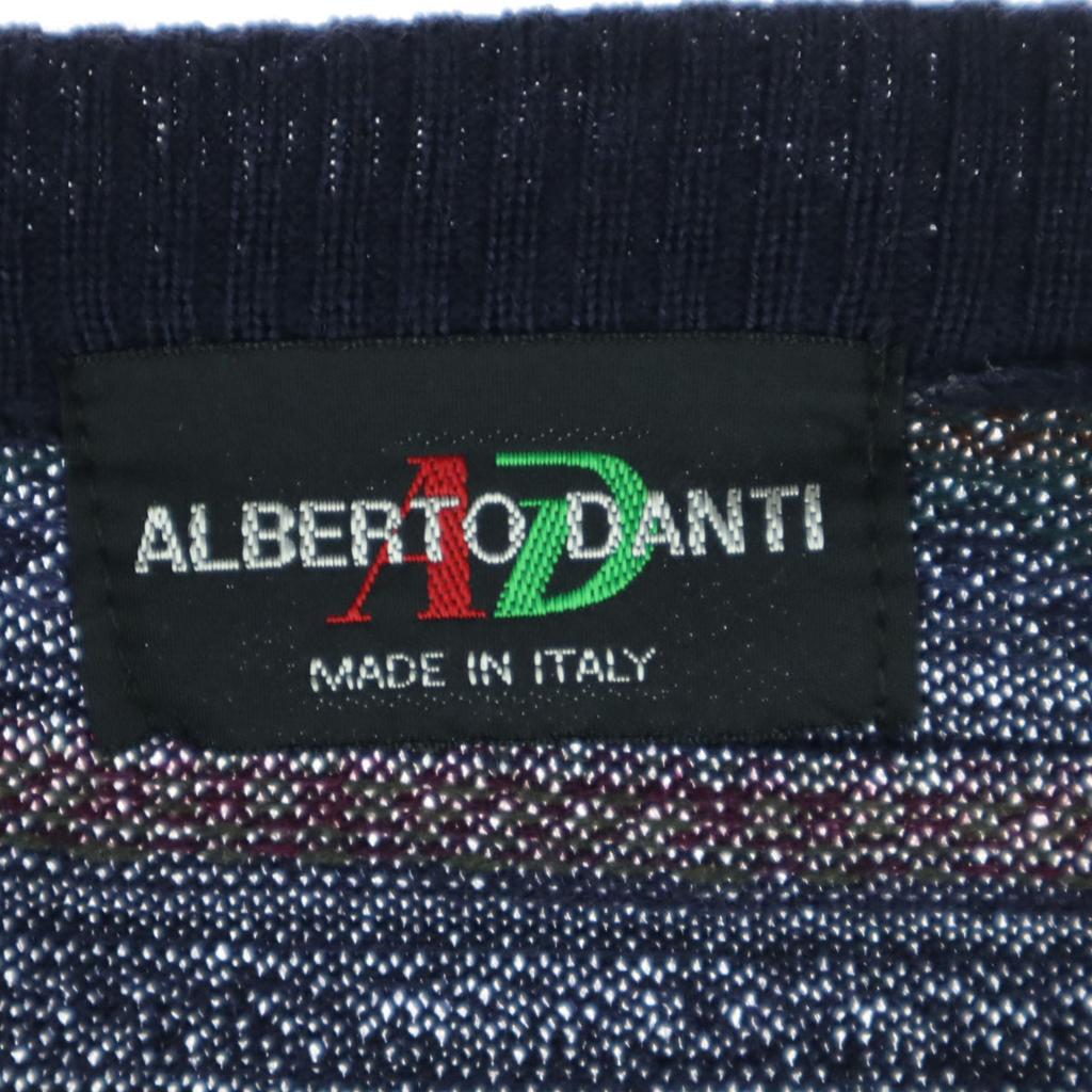 ARBERTO DANTI Old Made In Italy All-over Border Pattern Long Sleeve Sweater Men's Used