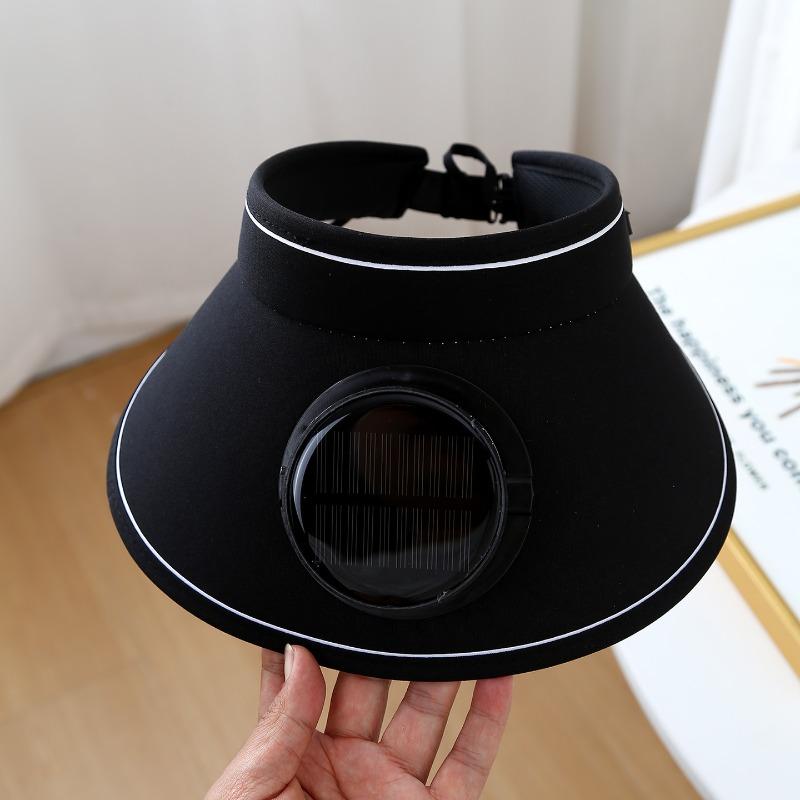 Solar Powered Cooling Fan Hat with USB Charging Wide Brim Sun Hat Breathable for Men Hiking Fishing Outdoor