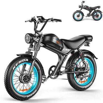 EMOKO C93-D 2x1000W Doppelmotor Elektrofahrrad 48V23Ah Herausnehmbarer Akku, 80km Max. Reichweite(NICHT), Fully gefedertes Pedelec für Outdoor-Abenteuer