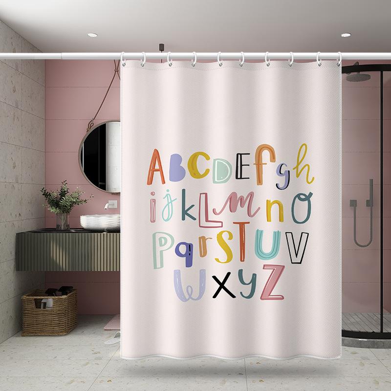 Koupelna zesílená vodotěsná záclona odolná proti plísním sprchový závěs Sprchový oddíl Závěs Sprchový závěs Koupelnový závěs Bez perforace