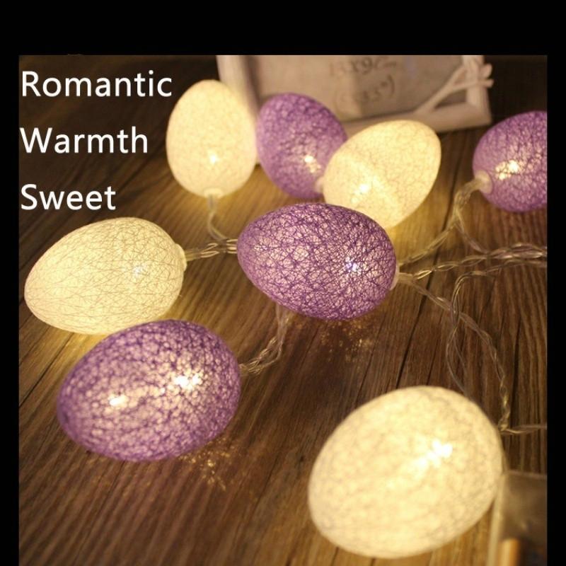 Новый шар светодиодный хлопковая проволока яичные огни строка рождественское пасхальное — фото 2