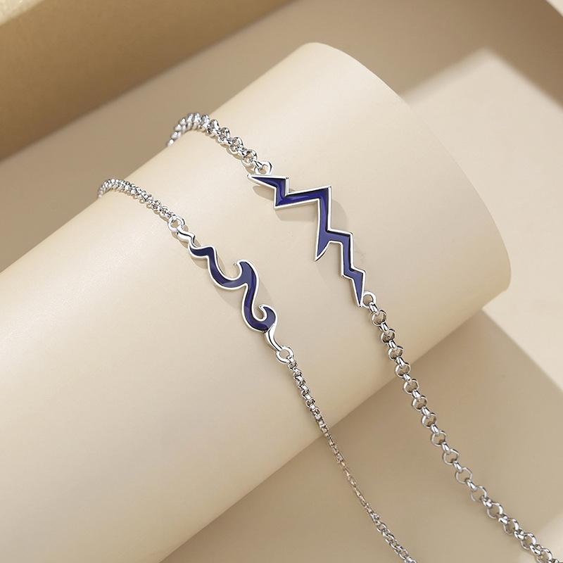 Original Temperature-sensitive Color-changing Oath Couple Bracelet A Pair of Male and Female Ins Cold Wind Bracelet