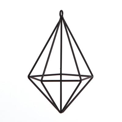 Luftplanta Blomkruka Dekoration Design Metall Hängande Geometrisk Form Korg Hem Trädgård Möblering Hållare Fäste