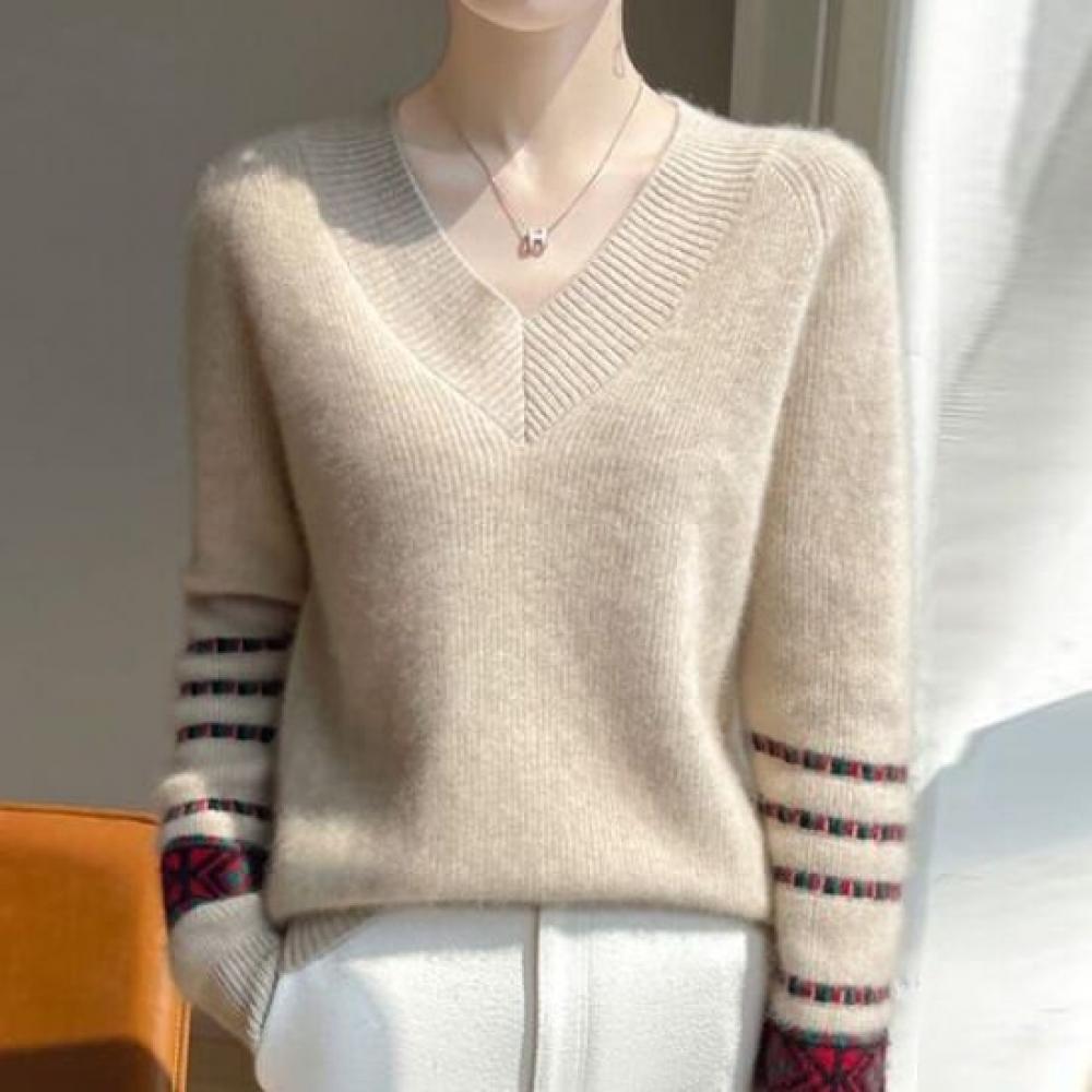 NaVaVa Soft Daily V Neck Long sleeVe Knit Sweater Nk2540