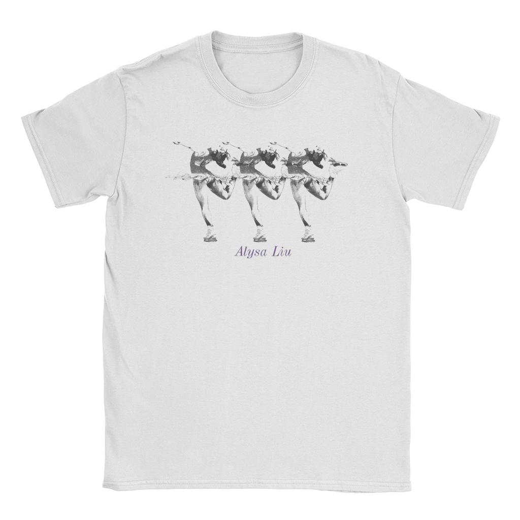 Unisex Women's T-Shirts Figure Skating Princess Alysa Liu Cotton Tee Shirt Short Sleeve T Shirts Crew Neck Clothing Gift Idea