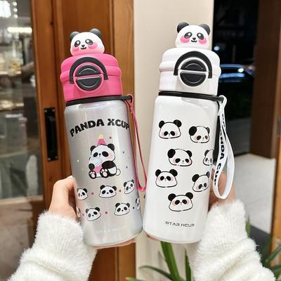 Termos Bardak Kızlar Yeni Yüksek Görünüm Seviyesi Pipetli Öğrenciler Taşınabilir Eşlik Eden Yaz Soğuk Su Bardağı