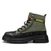 Men's Anti-Collision Shell Toe Martin Boots - Canvas Work Boots for Autumn/Winter 2023