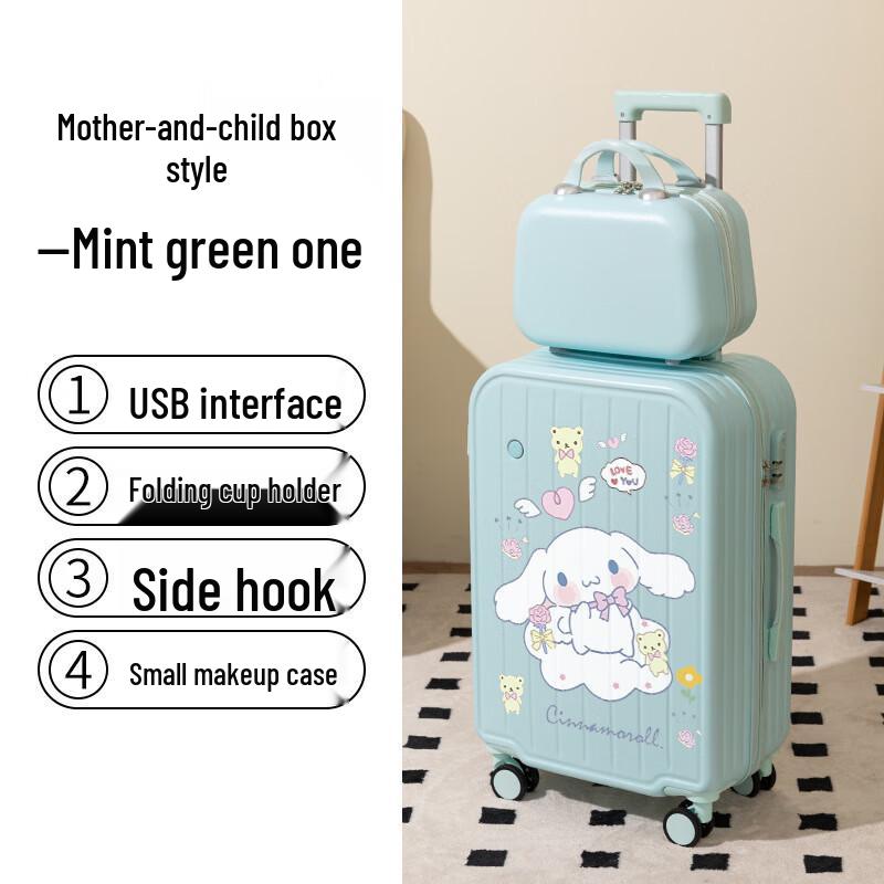 KarLot Printed Travel Luggage with Cup Holder & USB Port 26 Inch