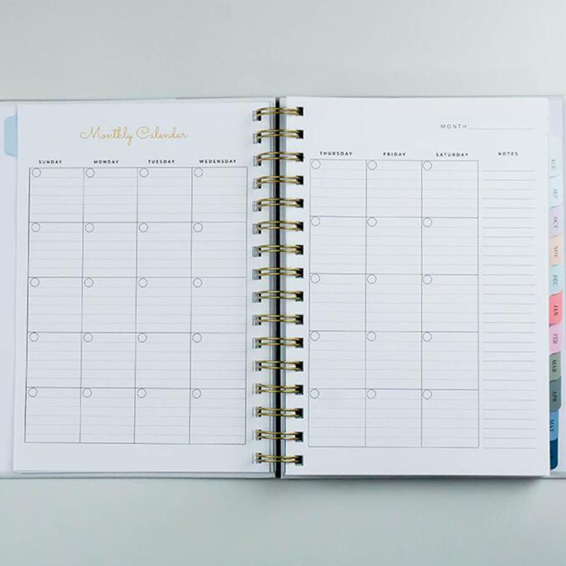 2022–2023 Plánovač Kniha Plán Měsíční týdenní Plán Kniha Červenec 2022–červen 2023 S 12 oddělovacími stránkami