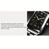 Square Men's Watch Steel Strap Business Gold Hands Men's Quartz Watch, Men's Gifts