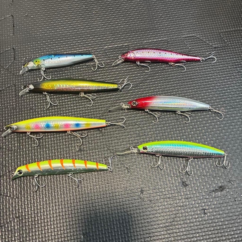 Used Good condition Salt minnow SET Sea bass Flounder Blue fish Surf Shore jigging