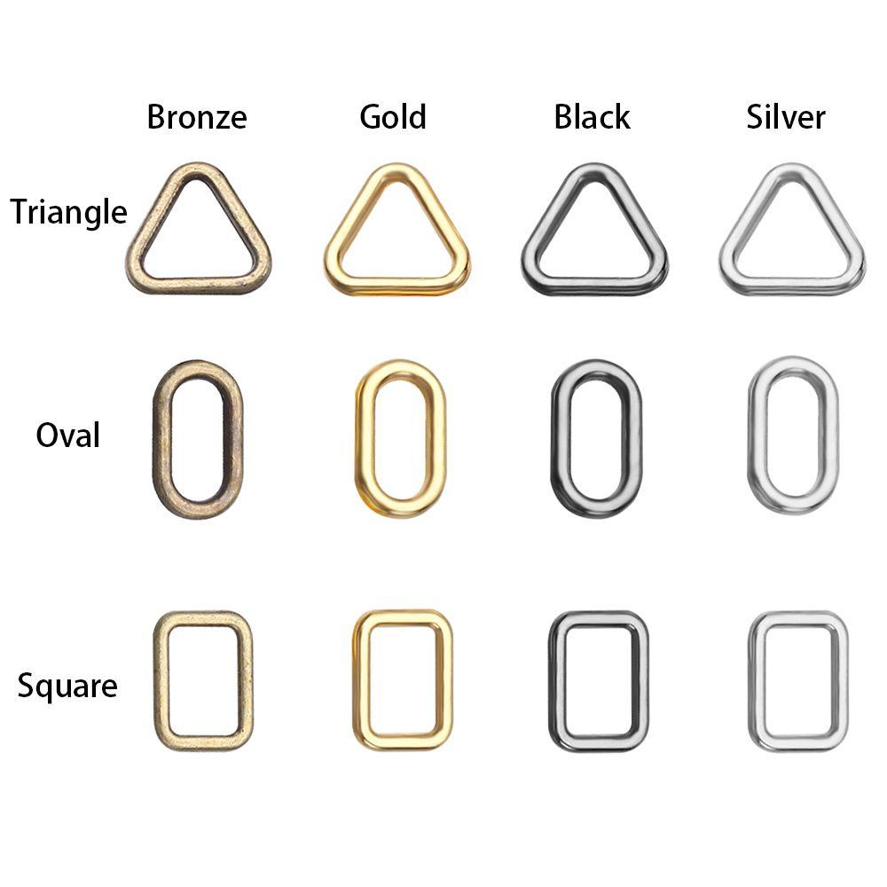 20pcs 4mm Tri-glide Mini Ultra-small Luggage Hardware Square/Triangle Buttons Diy Dolls Bag  Bag Buckle