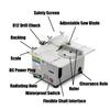 Miniature Precision Small Table Saw DC 12-24V Woodworking Saws Cutting Machine