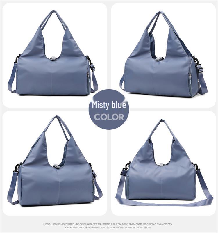Women's Wear-Resistant Travel Sports Bag with Luggage Strap and Wet/Dry Separation