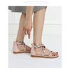 Sandals Women's Flat Fairy Style Open Toe Flower Cloth One Strap Non-Slip Roman Shoes