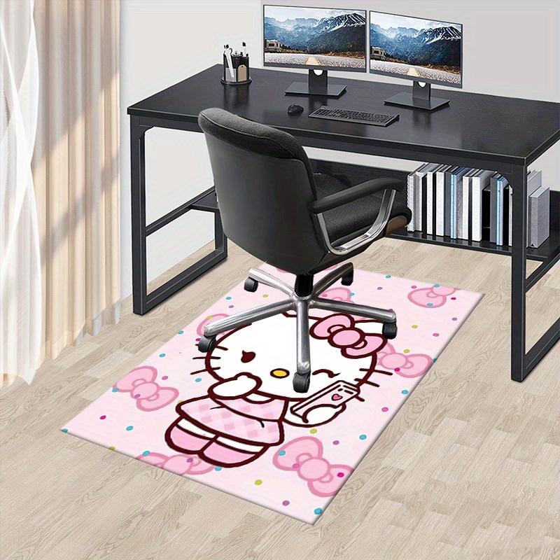 1pc Sanrio HelloKitty Soft Printed Area Rug, Office Carpet, Under Chair Protector Blanket for Bathroom, Living Room, Bedroom, 75x90cm
