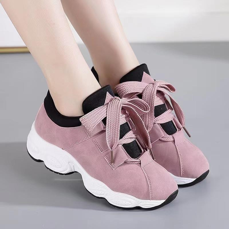 Women's Casual Shoes 2025 Korean Edition Student Thick Soled Sports Shoes Women's Single Shoes Trendy Shoes