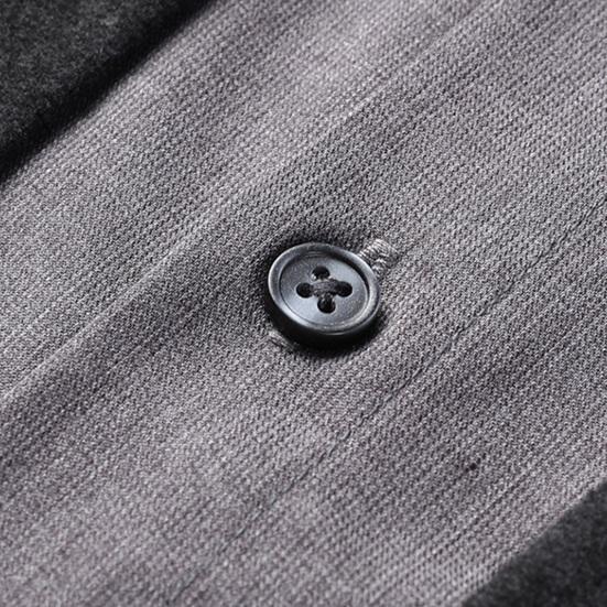 Men Shirt Fake Two-piece Cardigan Turn-down Collar Single-breasted Long Sleeves Color Matching Knitted Formal Business Style Top