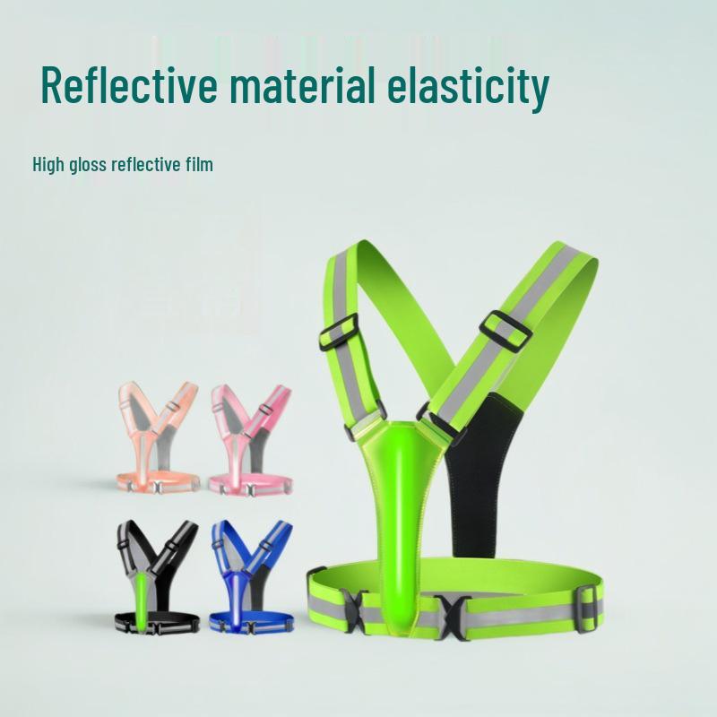 Adjustable LED Reflective Running Vest with High-Brightness Strips