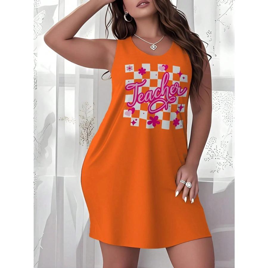 Womens Vibrant Dancing Silhouette Print Tank Dress Just A Girl Who Loves Pigs Print Tank Dress Jeachel Women's Comfortable Dress