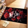 Skull With Headphones Artwork Floor Mats for Living Room, Bedroom and Room Decoration Are Suitable for Gifts.