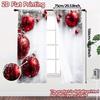 2D Flat Printing  JIT 2pcs   Curtains (Without Rod) Festive Windowframe Light Filtering Chic Curtains Versatile Polyester Curtains