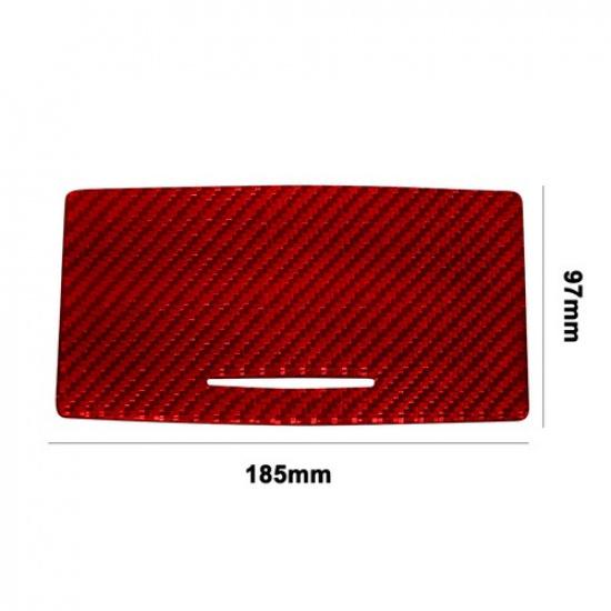 Red Carbon Fiber Interior Overhead Console Cover Trim For Toyota Hilux 2015-