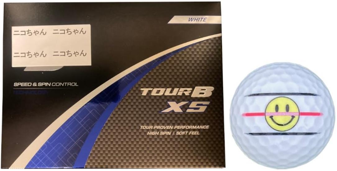 

[HappirakiGolf Line] Bridgestone TOUR B X XS 2024 Model with Three Lines (XSWhite 1 DozenSmiley)