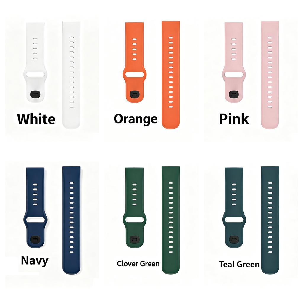 6Pcs Silicone Strap Compatible with 22mm Watch Bands Quick Release Replacement Wristband Adjustable Waterproof Sport Bands for Men Women