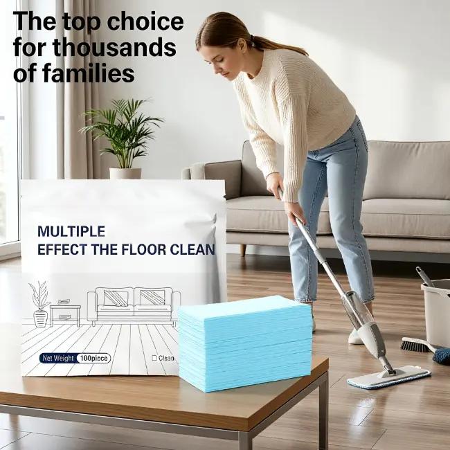 100 Stuks Vloerreinigingstabletten Multi-Oppervlaktereiniger voor Hout Laminaten Tegels & RV Muren Antibacterieel Deodoriserend Onderhoud