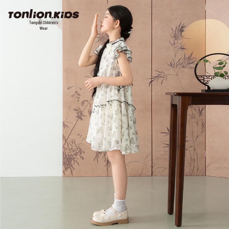Tangshi Girls  2026 Summer Short-Sleeve Princess Dress 160