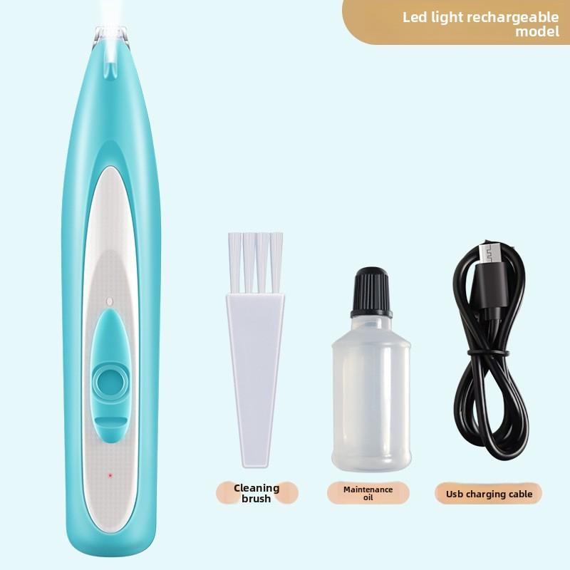 

Триммер для шерсти на лапах питомца, Триммер для шерсти кошки, Инструмент для стрижки подошв лап собаки, Машинка для стрижки, Электрическая машинка для стрижки с подсветкой синий