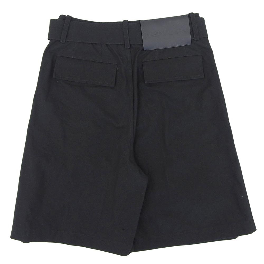 JIL SANDER+ Unused Men's Cotton Belted Shorts, Black, Size 44, J47KA0208 Bottoms 44 blackUsed