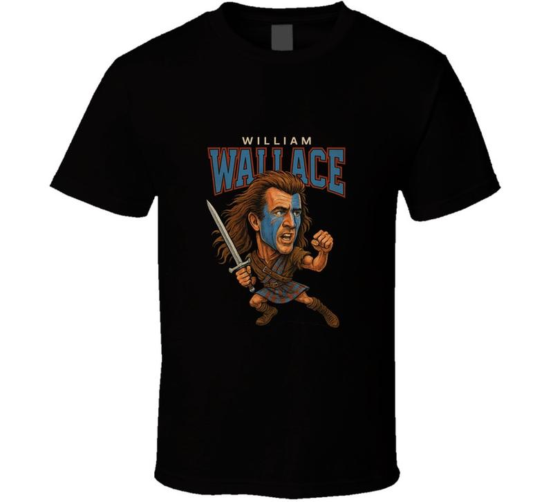 Braveheart William Wallace Scottish Hero Retro Movie Caricature Unisex T-Shirt XL