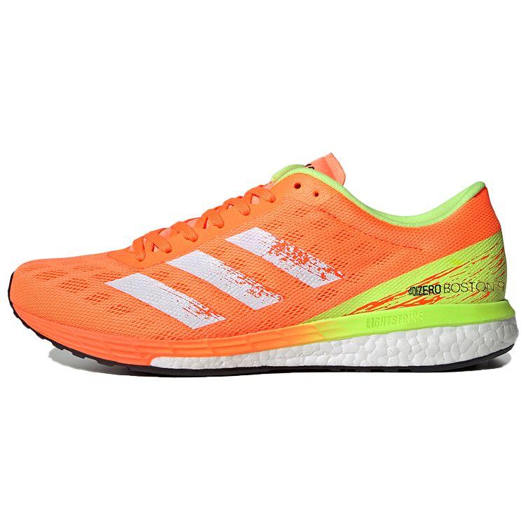 Adidas Adizero Boston 9 Comfortable Mesh Synthetic Leather TPU Shock Absorption Non-Slip Wear-Resistant Low-Top Running Shoes GZ0310