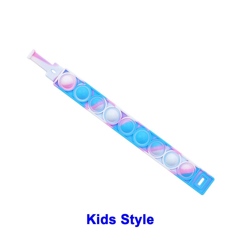 Mondo Silicone 1pz Stili Corti Pops Bolle Braccialetto Decompressione Giocattolo Sollievo Stress Colorato Braccialetto Silicone Adulti Bambini Giocattoli