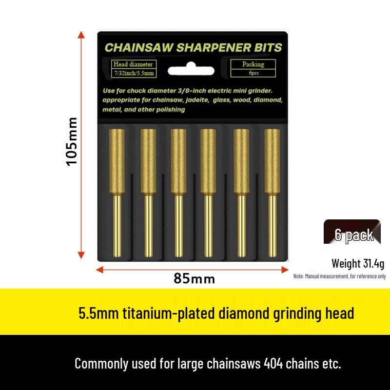 Electric Chainsaw Chain Sharpener Set with Abrasive Grinding Heads
