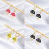 Chic And Versatile Multicolored Mushroom Earrings With Plated Alloy For Women
