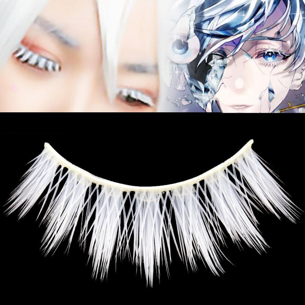 

White False Eyelashes Cosplay Makeup False Eye Lashes Masquerade Party Eyelashes