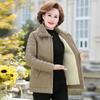 Autumn and Winter Small Cotton-padded Coat with Velvet Double-pocket Lapel Temperament Commuter Ladies Cotton-padded Coat