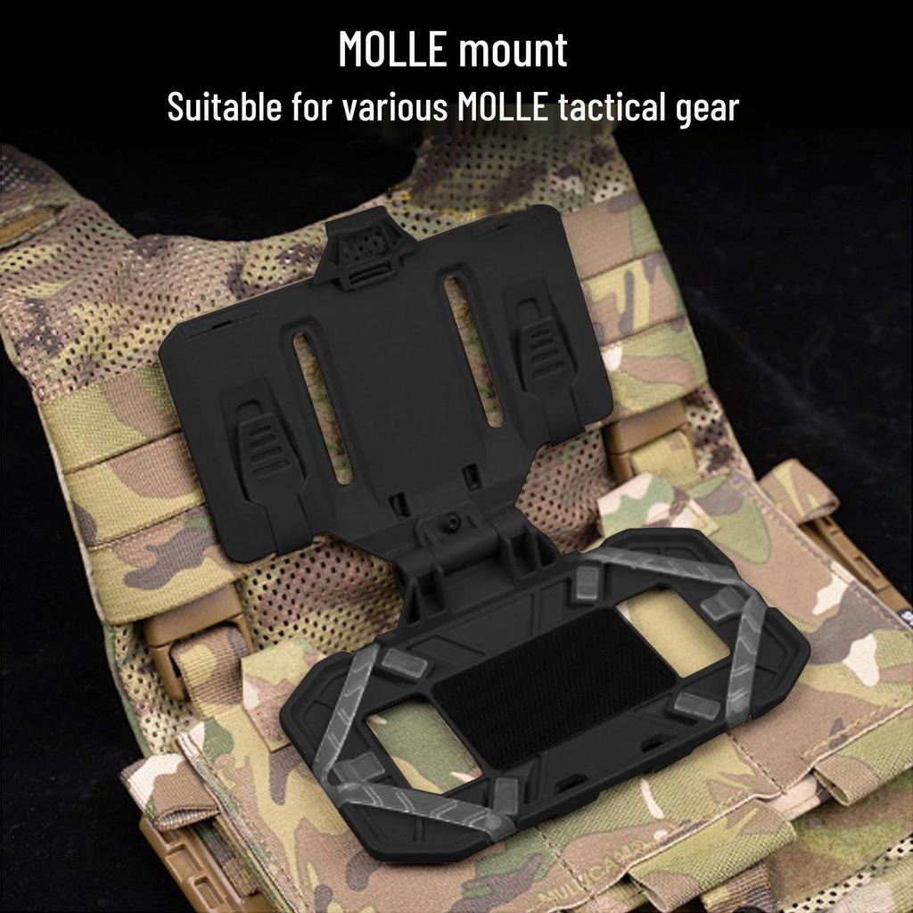 Universell Taktisk Väst Bröstrigg med Telefonhållare & Vikbar Navigationsplatta