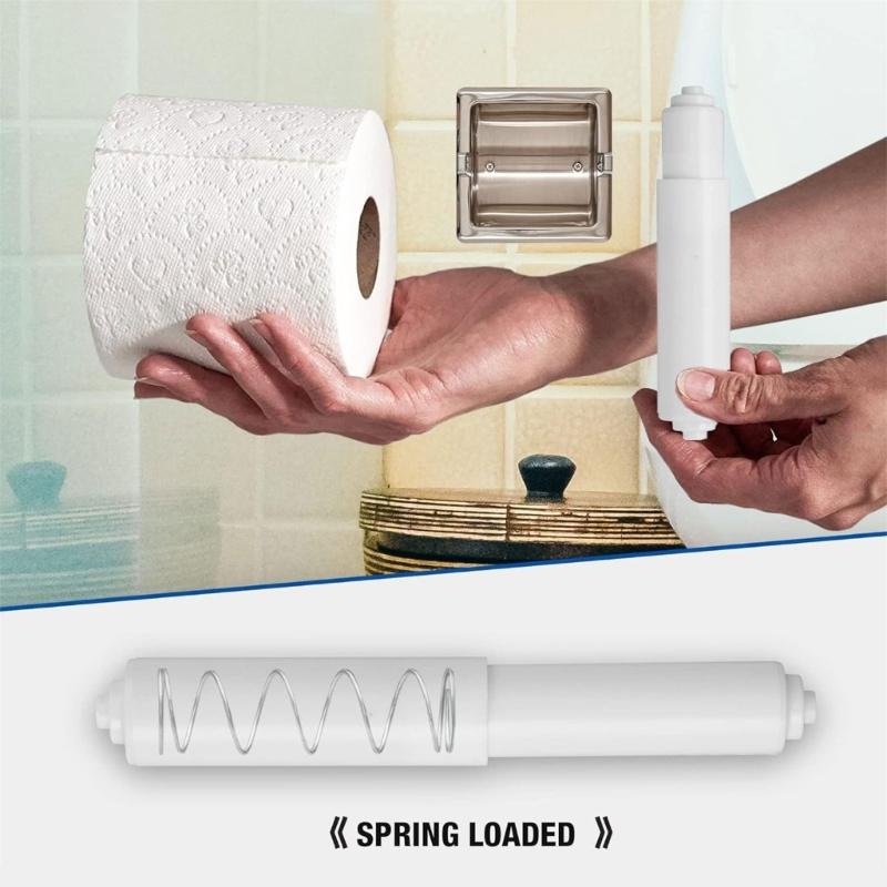 (Pack of 3) Bathroom Paper Holder Roller Space Saving and Reliable Telescopic Rollers Replacement Durable and Convenient