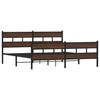 VidaXL Metal Bed Frames Without Mattress Brown Oak 180x200 Cm, Double Bed, Bedroom Furniture, Guest Bed, 3308478