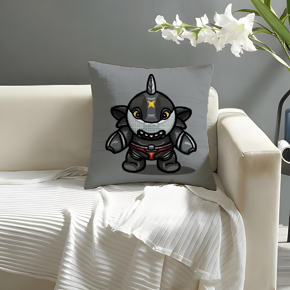 

Classic Anime BBRobo Kabutack Pillow Case Natural Linen Organic Fabric DoubleSided Printing Sofa Home Decor Cushion Cover 30X30cm