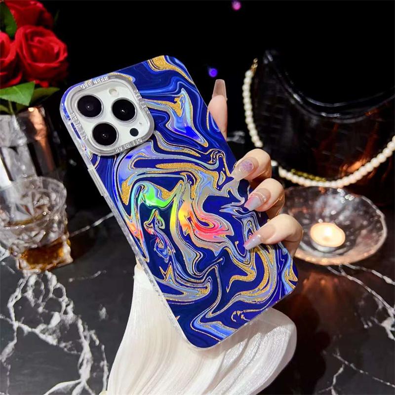 Luxusní módní pouzdro na telefon zlacené geometrické řady pro iPhone 14 13 12 11 Pro Max galvanicky pokovený rámeček objektivu pro iPhone 14 13 12 11