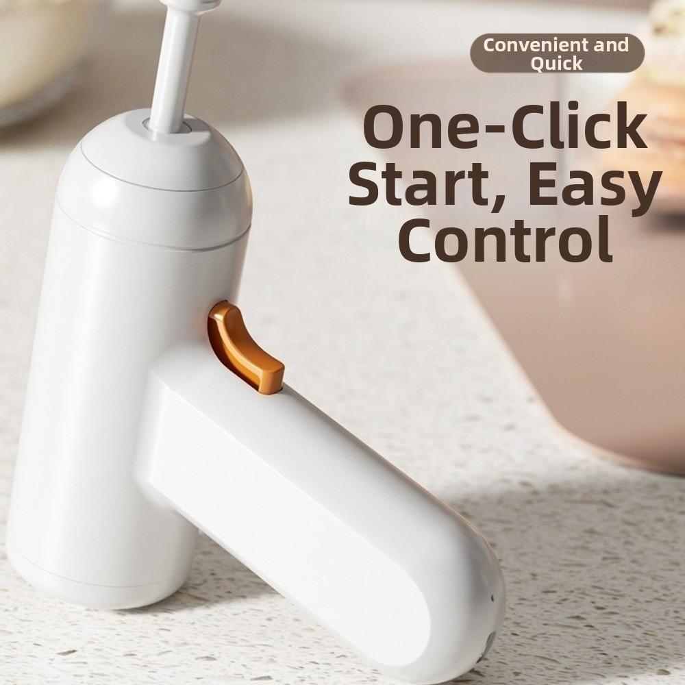 Handheld Electric Egg Beater Rechargeable Milk Frother Easy To Clean Cream Whisk Household