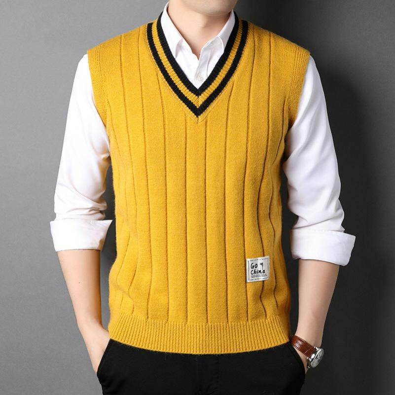 Four Seasons Men`s Wool Yarn Knitted