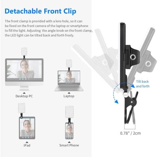 NEEWER Basic Smartphone Light, Clip Type Photography Light, LED Video Light, Selfie Light, Actress Light, Panel Light, Dimmable, CRI95+ 3 Light Modes,